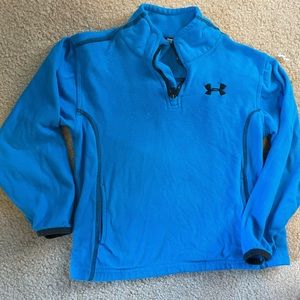 Boys Under Armour fleece pullover blue with small zipper size 5